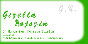 gizella mojszin business card